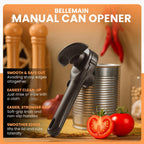 Bellemain Ergonomic Can Opener, Easy Safe-Cut For Seniors & Restaurants
