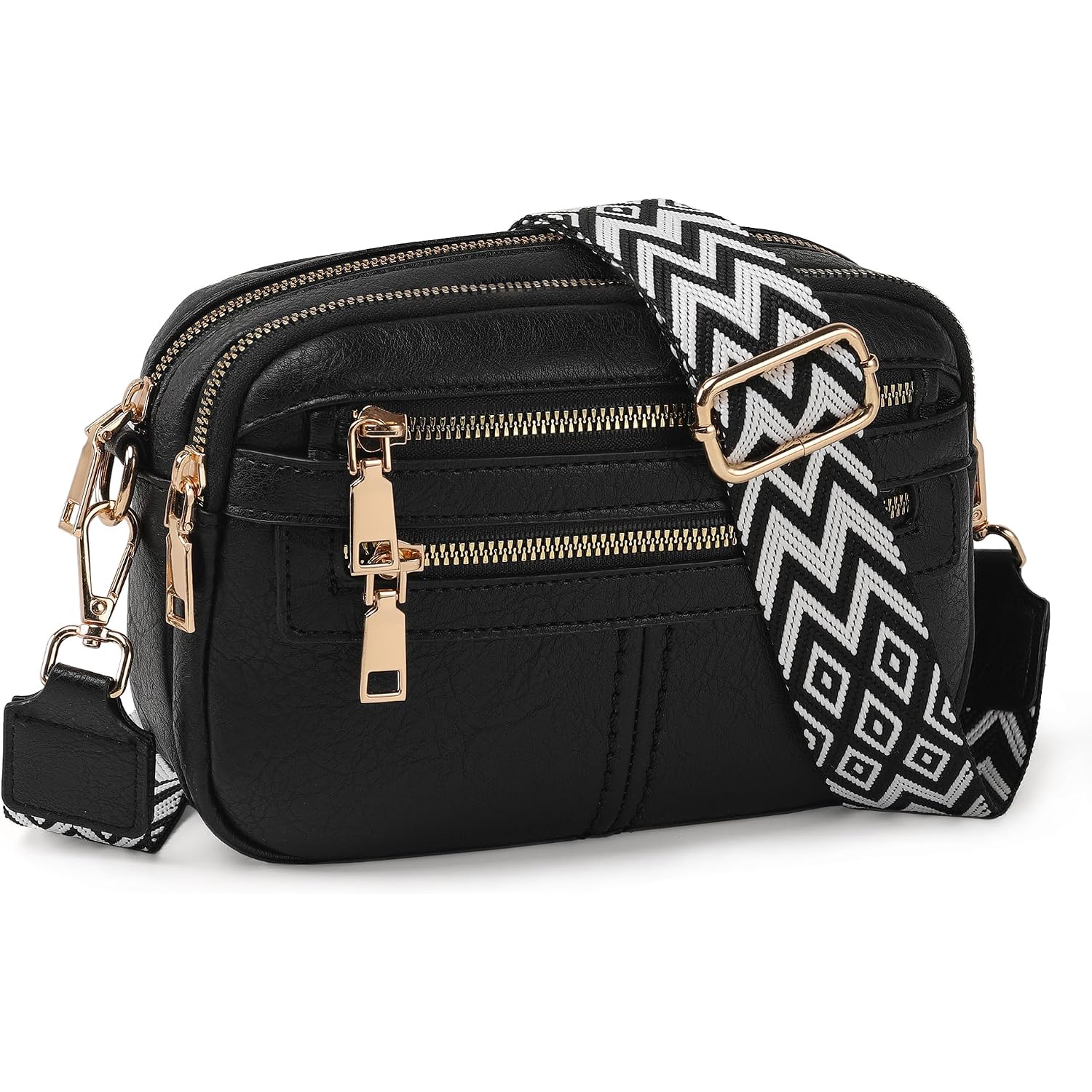 Tantomi Crossbody Bags For Women, 6-Pockets Cross Body Purse, Vegan Leather Handbags Shoulder Bag For Travel, Gifts For Women