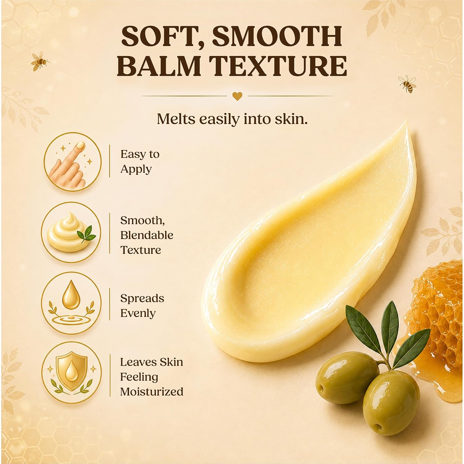 Sweet Bee Magic Organic Honey Bee Balm For Face, Skin & Body - All In One Honey Balm - Beeswax Body Moisturizer - All Natural Aid - 1 Jar (2Oz)