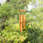 Bamboo Wind Chimes, Deep Tone Wooden Wind Chime Outdoor Garden Decor | Natural Wooden Wind Chimes For Outside With Soothing Tones, Durable Outdoor Design, Easy Hanging Hook, Perfect Garden Decor