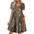 Wiholl Boho Summer Dresses For Women Casual Loose T Shirt Dress With Pockets Beach Vacation Outfits S-4Xl