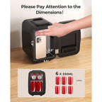 Mini Fridge, 4 Liter/6 Can Portable Refrigerator For Bedroom Office Dorm Car– Fast Cooling, Low Noise, 100-125V Ac/5-12V Usb Small Compact Refrigerator For Skincare, Food, Drinks(Black)