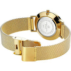 Hannah Martin Watches For Women Analog Women'S Watch With Stainless Steel Expansion Band Minimalist Slim Dial 30M Waterproof Ladies Dress Wristwatch For Casual Daily Business