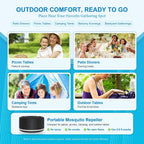 Virine Mosquito Repeller With Adapter, Portable Mosquito Repellent Device With 2 Refills, Fan-Powered Diffusion, Usb-C Rechargeable For Patio, Camping, Backyard And Outdoor Use