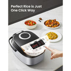 Comfee' Rice Cooker 12 Cups Cooked/6 Cups Uncooked, Portable Non-Stick Rice Maker, Japanese Rice Cooker With Fuzzy Logic Technology, 24-Hour Timer Delay, 11 Presets, Steamer, Fast Cooker, Grain Cooker, Black