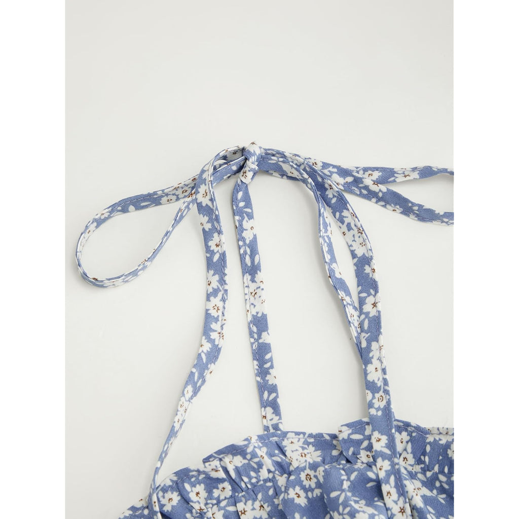Cider Floral Dress For Women Summer Mini Sundresses Spaghetti Strap Cute Vacation Dresses Boho Casual Outfits