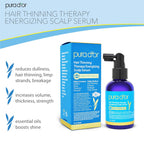 Pura D'Or Hair Thinning Therapy Energizing Scalp Serum 4Oz W/Copper Tripeptide, Biotin, Caffeine, Plant Stem Cell, Catalase & Dht Balance, Rosemary Green Tea Leaf Extract, All Hair Types, Men Women