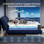 Queen Mattress, 12 Inch Hybrid Queen Size Mattress In A Box, Medium Firm, Memory Foam & Pocketed Springs, Pressure Relief, Certipur-Us Certified& Fiberglass Free, Motion Isolation, 365-Night Trial