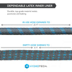 Hydrotech 25 Ft Expandable Burst-Proof Garden Hose, 5/8 In Diameter | Patented Force Control Technology Delivers Lightweight, Kink-Free Flexibility, Compact Storage And Dependable Durability.