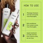 Nioxin Scalp + Hair Thickening System Kits | For Natural, Colored, & Damaged Hair With Light To Progressed Thinning | Strengthen & Boost Hair Density With Niacinamide & Biotin | 3 Month Supply