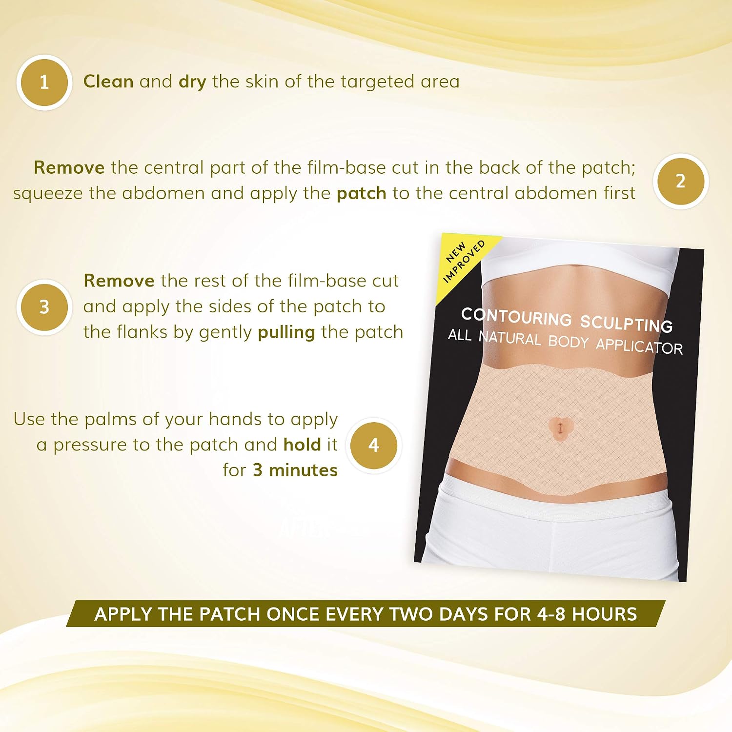 All Natural Moisturizing Body Applicator Wrap – Easy To Use Body Wrap -By Shape And Tone (5 Wraps)