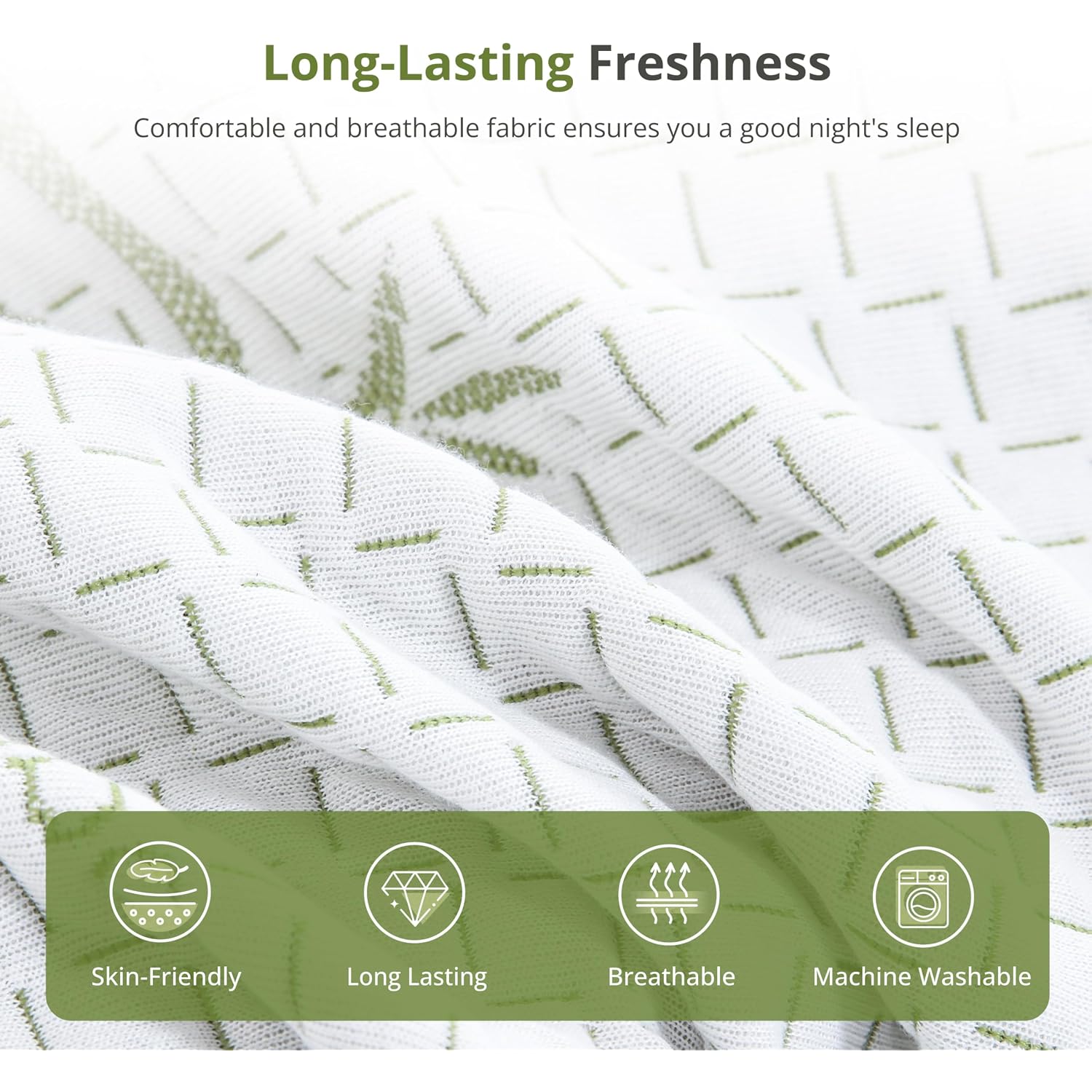 Egohome 8 Inch Twin Mattress, Cooling Green Tea Gel Memory Foam For Pressure Relief, Medium Plush, Fiberglass Free, Bed In A Box, Certipur-Us Certified, Green