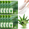 TEAWOO 8 Pairs Moisturizing Foot Masks with Aloe Vera Extract & Jojoba Oil, Intensely Hydrating Foot Mask for Dry Cracked Feet, Moisturizing Socks for Cracked Heel Treatment