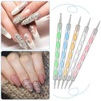 21 Pieces Nail Art Tools Kit, Resin Nail Art Palette Leaf Shape Mixing Palette and 20 Pcs Detail Brushes with Golden Edge Resin Holder Gel Polish Colors Mixing Pallet(Blue)