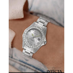 Invicta Women'S 15251 Pro Diver Silver Dial Crystal Accented Stainless Steel Watch