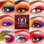 99 Colors Eyeshadow Palette, Colorful Eyeshadow Palette, Professional Matte Shimmer Glitter Rainbow Makeup Pallet, Colorful Long Lasting Highly Pigmented Eye Shadow Gifts Mother'S Day For Women