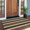 OJIA Front Door Mat 24"x51", Machine Washable Porch Rug Outdoor Door Mat Striped Entryway Rugs Indoor Outdoor Rugs Cotton Woven Entry Rug for Kitchen/Bathroom/Farmhouse/Home Entrance