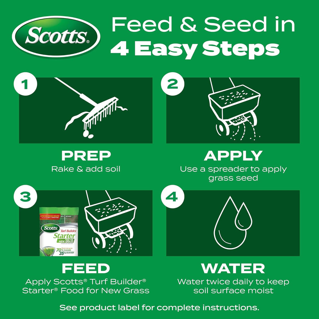 Scotts Turf Builder Starter Food For New Grass, 15 Lb. - Lawn Fertilizer For Newly Planted Grass, Also Great For Sod And Grass Plugs - Covers 5,000 Sq. Ft. | Granular, Continuous Release Plant Fertilizer With 11 Essential Nutrients