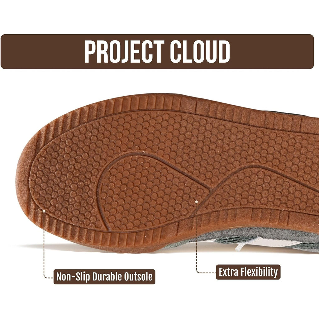 Project Cloud 100% Genuine Leather Casual Sneakers For Women - Memory Foam Insoles - Womens Shoes & Lightweight Women'S Fashion Sneakers - Slip On Shoes For Women Footwear (Verdy)