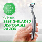 Gillette Mach3 Sensitive Razors for Men, Men’s Disposable Razors, Pivoting Head for Close and Comfortable Shave, 10 Count