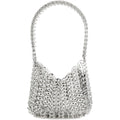 Women'S Metallic Disc Party Handbag - Metal Sequin Top Handle Bag For Parties
