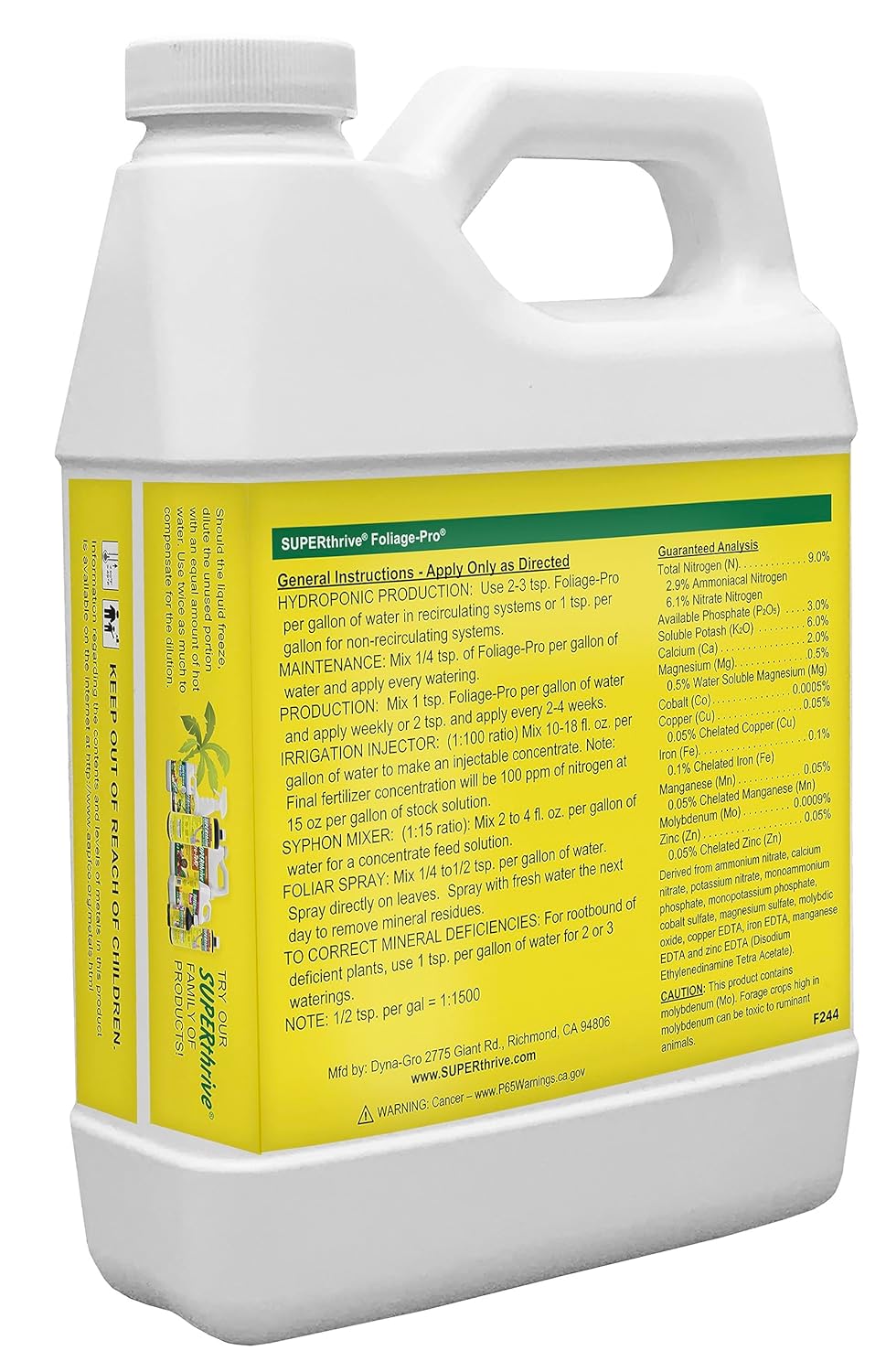 32 Oz. 9-3-6 Plant Food,