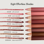 Summer Fridays SoftLine Lip Liner Pencil - Creamy, Long-Lasting Matte Lip Pencil for Sculpted Definition - Skin Care Infused Makeup with Hyaluronic Filling Spheres + Jojoba Oil - Sugar (1.02 g)