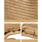 Straw Bags For Women, Large Woven Tote Bag, Summer Beach Shoulder Bag, Hobo Handbag For Vacation, Travel Casual Purse