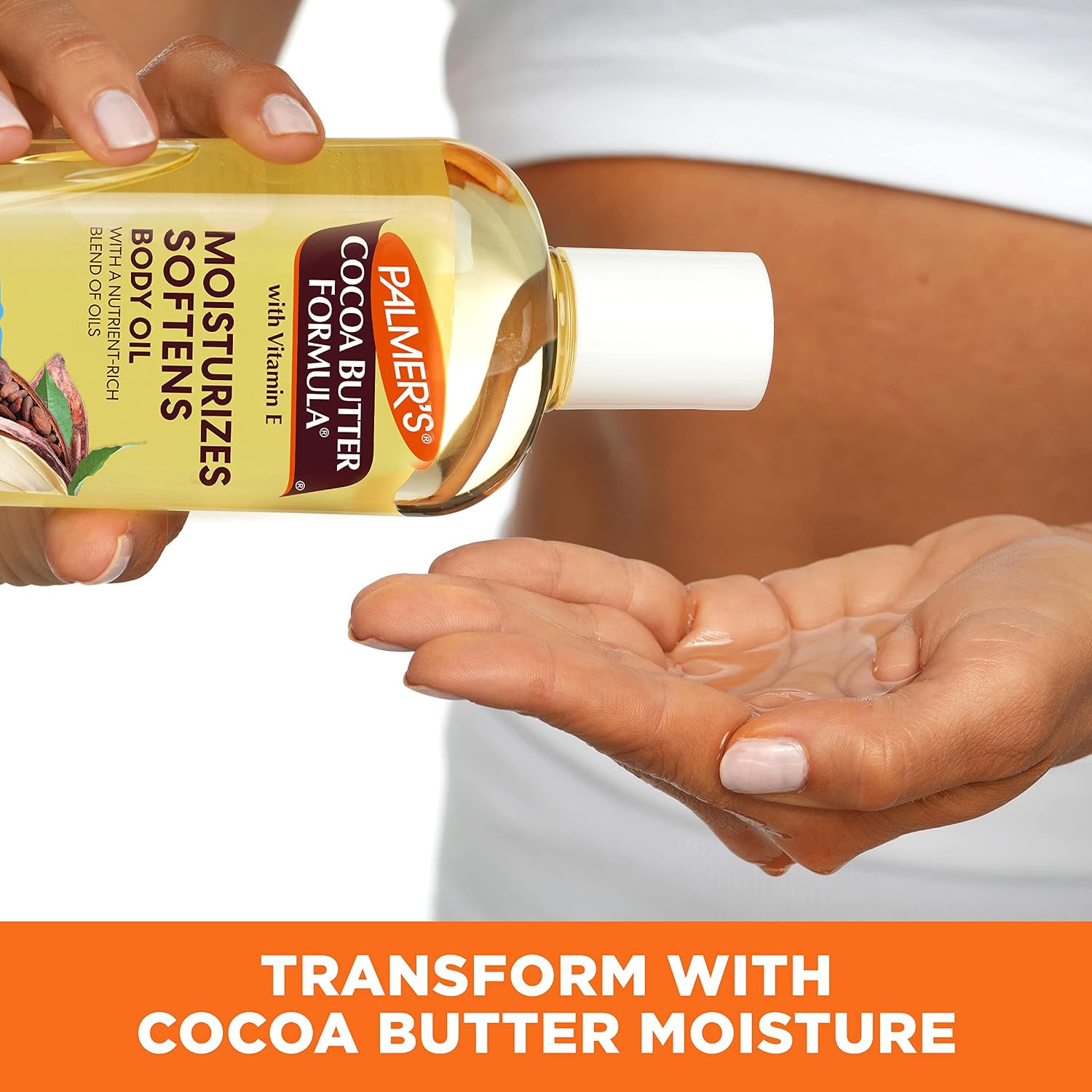 Palmer'S Cocoa Butter Moisturizing Body Oil With Vitamin E, Radiant Looking Glow And Skin Hydration, Instant Absorption, Bath, Body And Shower, 8.5 Ounces