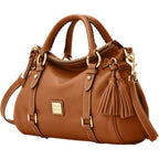 Dooney & Bourke Satchel Bags For Women, Pebble Grain Leather Handbag With Adjustable Shoulder Strap