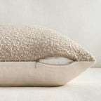Topfinel Beige White Boucle Pillow Cover Set of 4 Complete Sofa Layering Set Modern Farmhouse & Neutral Chair Sofa Couch Bedding Room Decor (12"x20"x2,18"x18",20"x20")