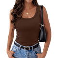 Zeagoo Womens Square Neck Ribbed Tank Tops 2026 Summer Casual Slim Fit Basic Cute Sleeveless Shirts Going Out Top
