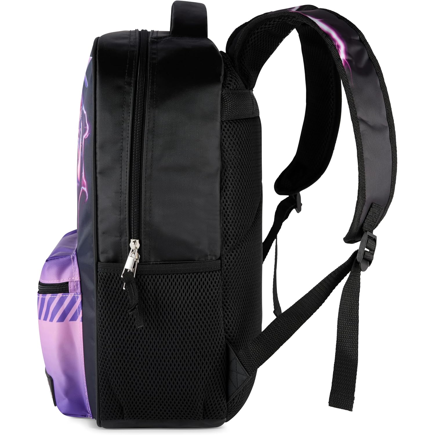 Ai Accessory Innovations K-Pop Demon Hunters Huntrix 16” Backpack For Girls, Featuring Rumi, Zoey, Mira, Rubber Molded Bag Charm, Huntrix