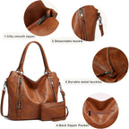Tantomi Tote Handbags For Women Brown Hobo Handbags Purse And Handbags Shoulder Crossbody Bags For Work Travel Everyday