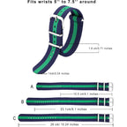 Meekoo 10 Pieces Nylon Watch Strap Military Replacement Watch Band With Stainless Steel Buckle For Men And Women'S Band Replacing, 18 Mm(Classic Colors)