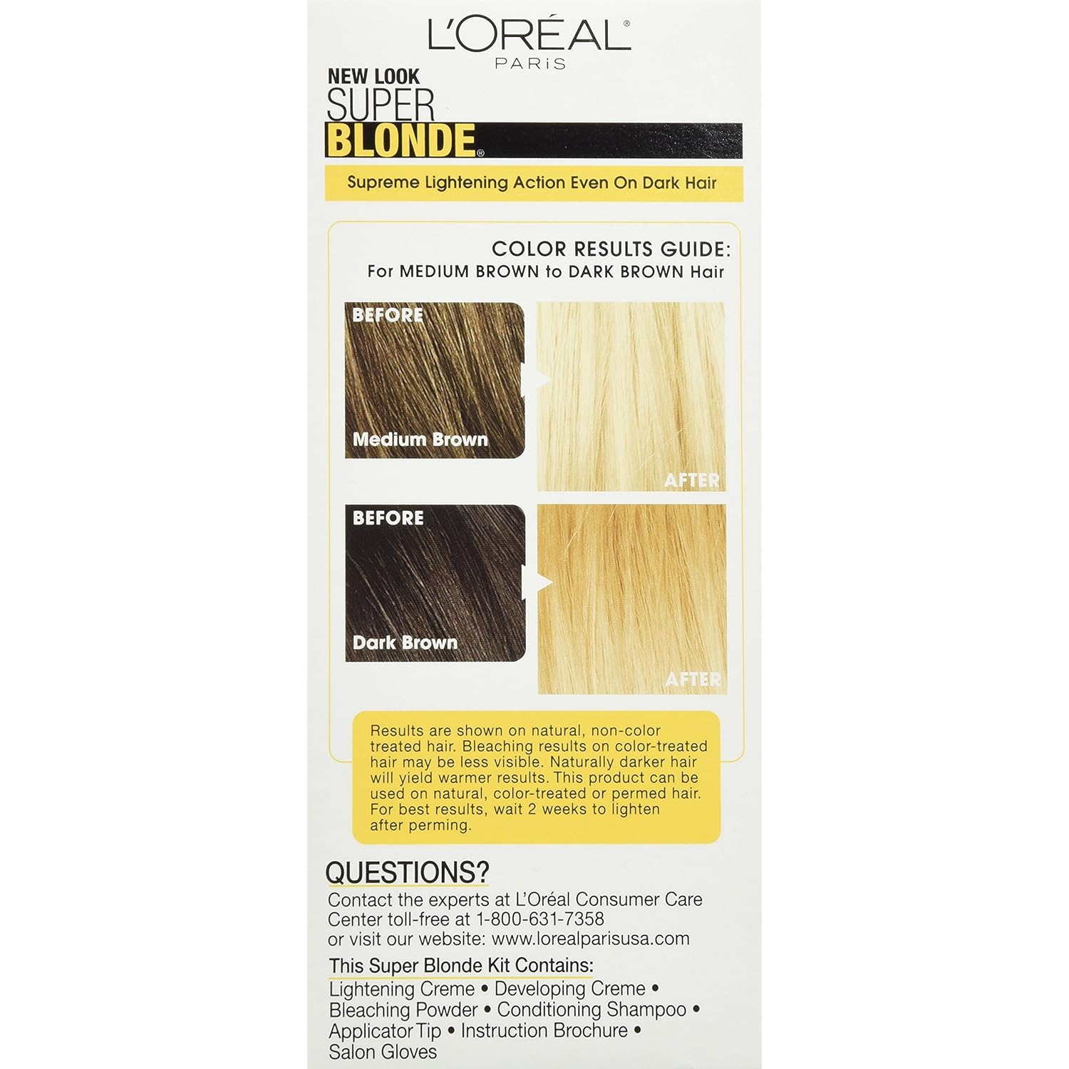 L'Oreal Paris Super Blonde Creme Lightening Kit, 200 Bleach Blonde
