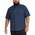 Van Heusen Men'S Big And Tall Wrinkle Free Short Sleeve Button Down Shirt, No-Tuck Length, Comfortable Stretch Fabric