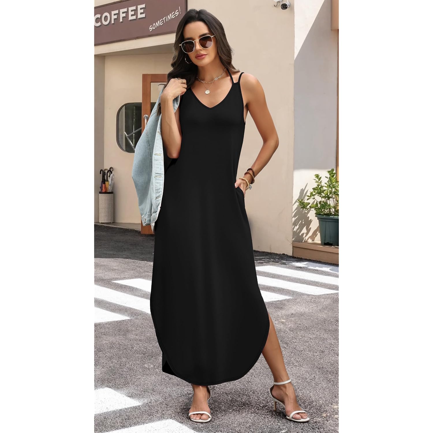 Wiholl Summer Dresses For Women 2026 Maxi Dress Boho Halter Dress Sundresses Beach Vacation Clothes Travel Outfits