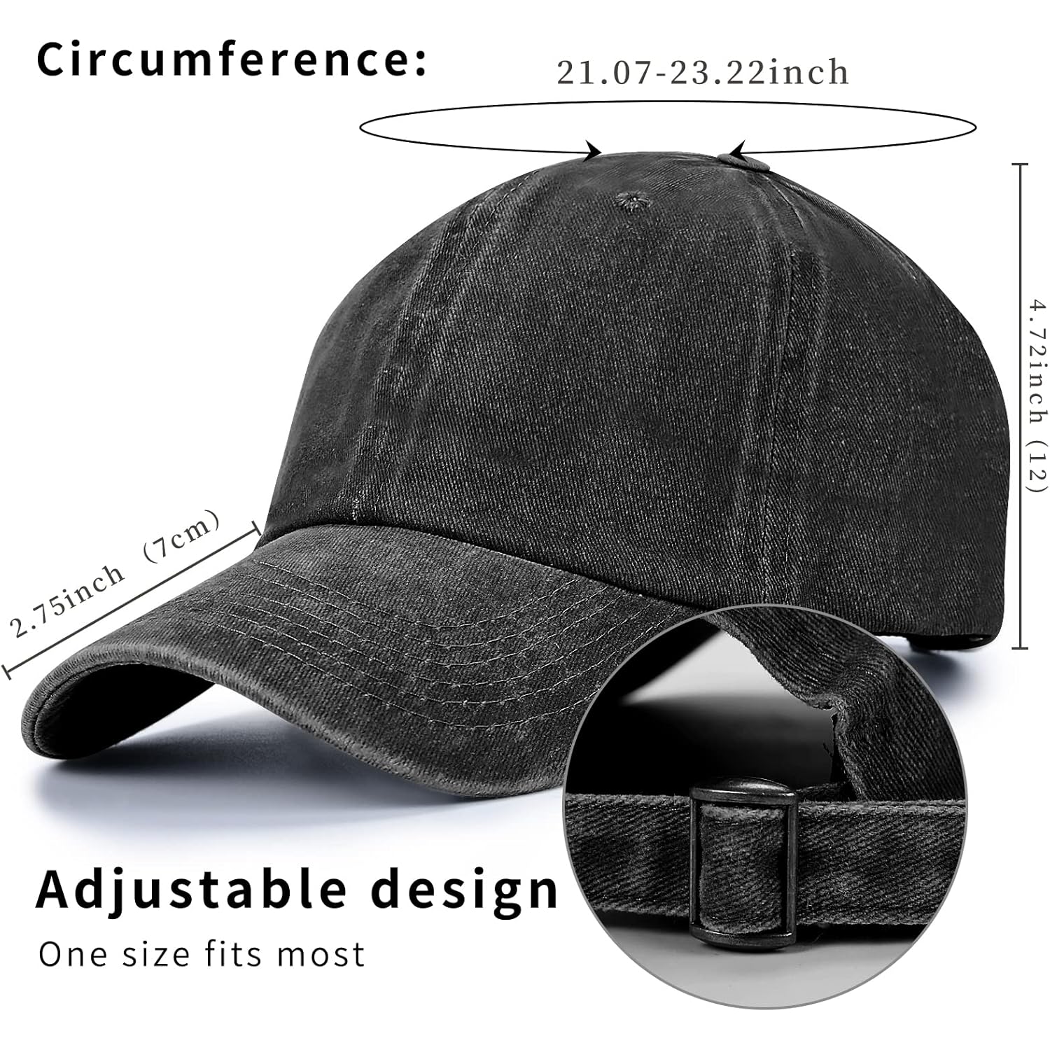Baseball Cap Unisex Vintage Washed Distressed Cap,Retro Adjustable Dad Hats,Baseball Hat for Men Women