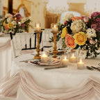 12Pack Flickering Flameless Led Candles With Timer, Battery Powered - Small Pillar & Votive, Clear (2"X3")