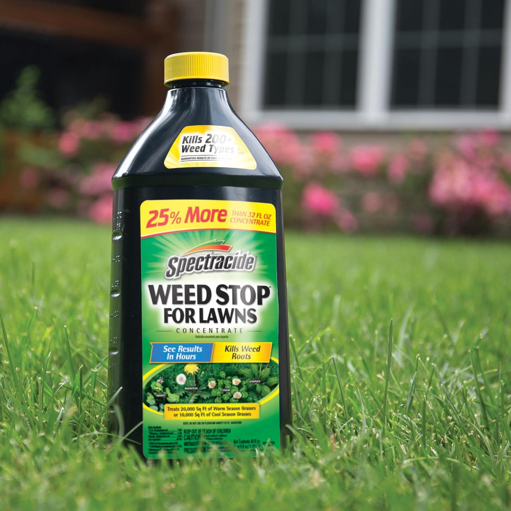 Spectracide Weed Stop For Lawns Concentrate, Kills Weed Roots, Not The Lawn, 40 Fl Ounce