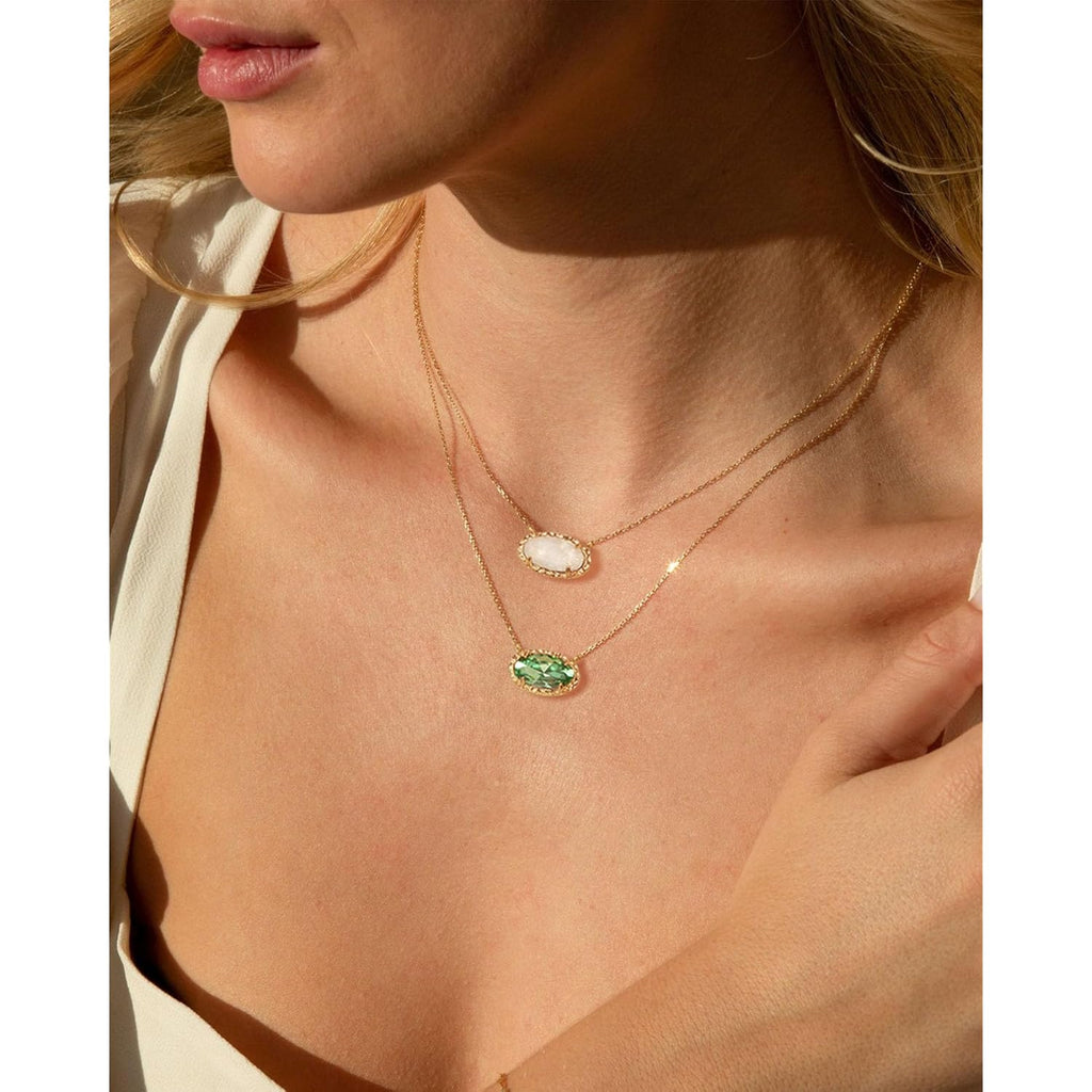 TLY Gold Necklace for Women 14k Gold Plated Dainty Gemstone Pendant Necklace Red Rose Quartz Black Emerald Green Blue Prom Choker Necklace Birthday Wedding Bridesmaid Necklace Mothers Day Jewelry gifts