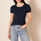 Women's Regular-Fit Short-Sleeve T-Shirt (Crewneck and V-Neck Options), Multipacks