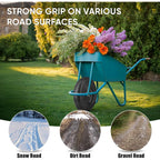 Ticonn 4.80/4.00-8 Tire, 14.5" Flat Free Wheelbarrow Tire And Wheel, Solid Replacement Tires With 3" Centered Hub, 5/8" 3/4" Bearings, Universal Fit 4.80/4.00-8, 3.50/3.00-8, 4.00-6 (Black)