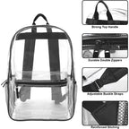 Trail Maker Clear Backpack Heavy Duty With Padded Straps, Side Pockets For Kids, Boys, Girls, School, Stadium Approved Events