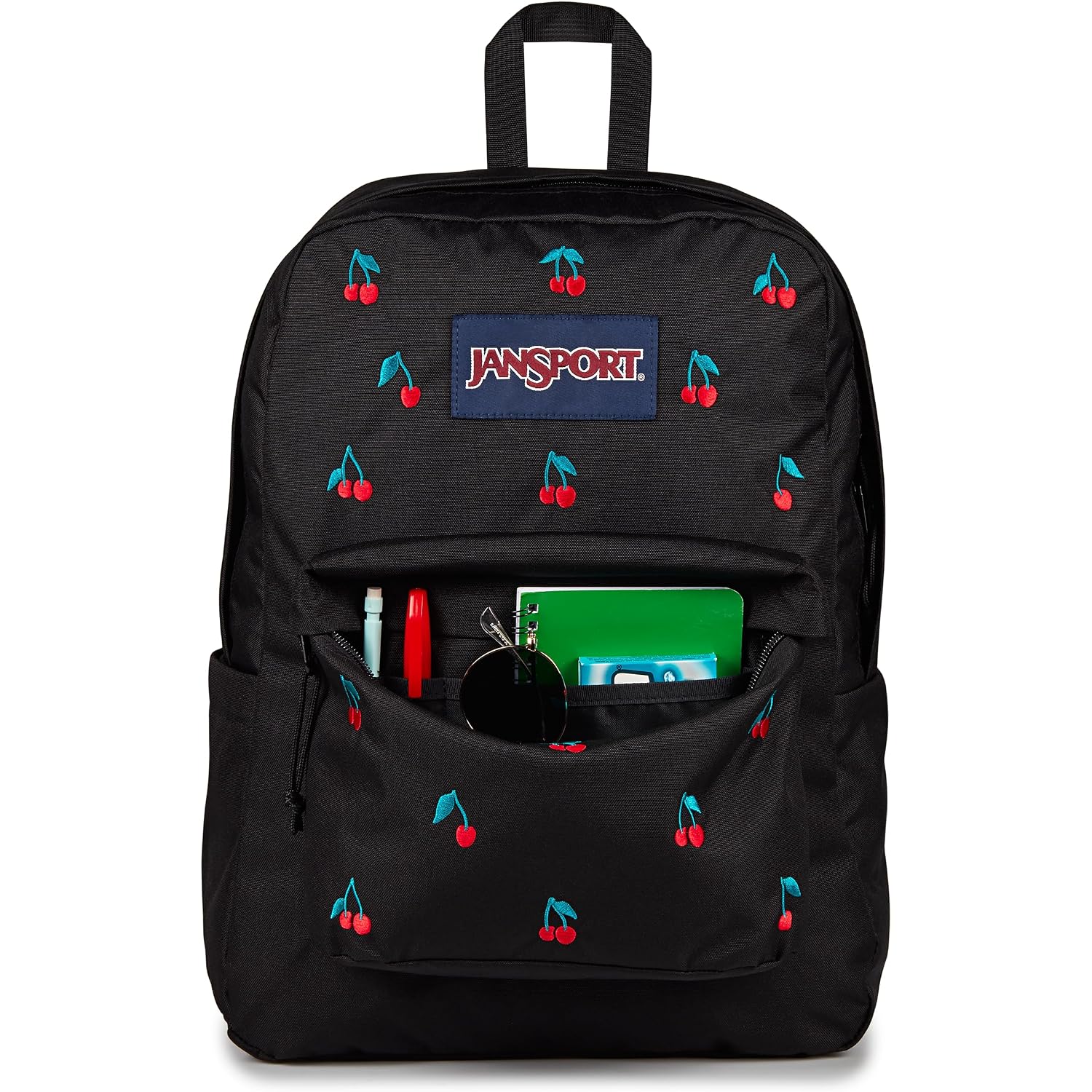 Jansport Superbreak Plus Fx Backpack - Work, Travel, Or Laptop Bag With Water Bottle Pocket - Surreal Sensations Black