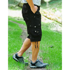 Mens Cargo Shorts Cotton Ripstop Straight Leg Below Knee Twill Casual Summer Long Shorts