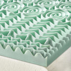 Mellow 1.5 Inch 5-Zone Memory Foam Mattress Topper, Calming Aloe Infusion, Dorm Essentials, Full