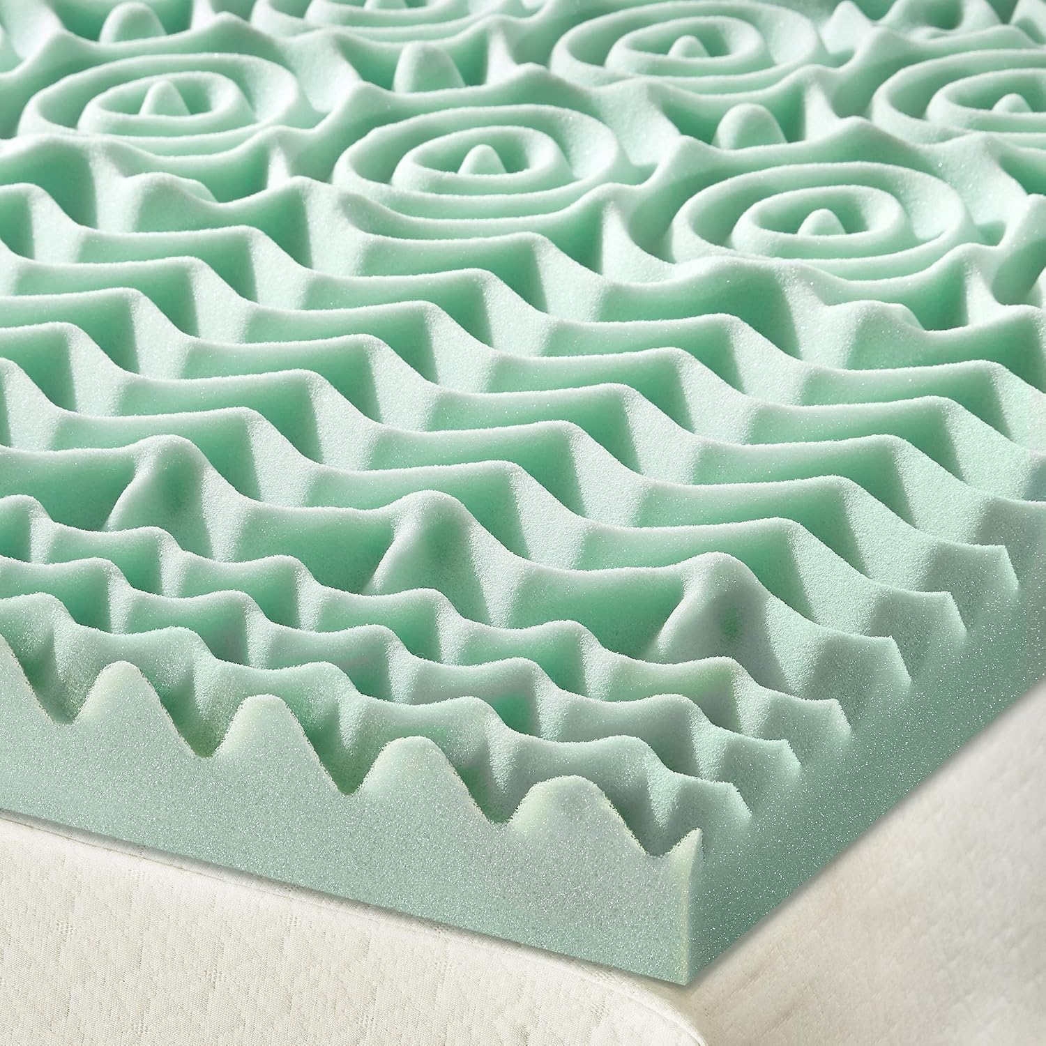 Mellow 1.5 Inch 5-Zone Memory Foam Mattress Topper, Calming Aloe Infusion, Dorm Essentials, Full