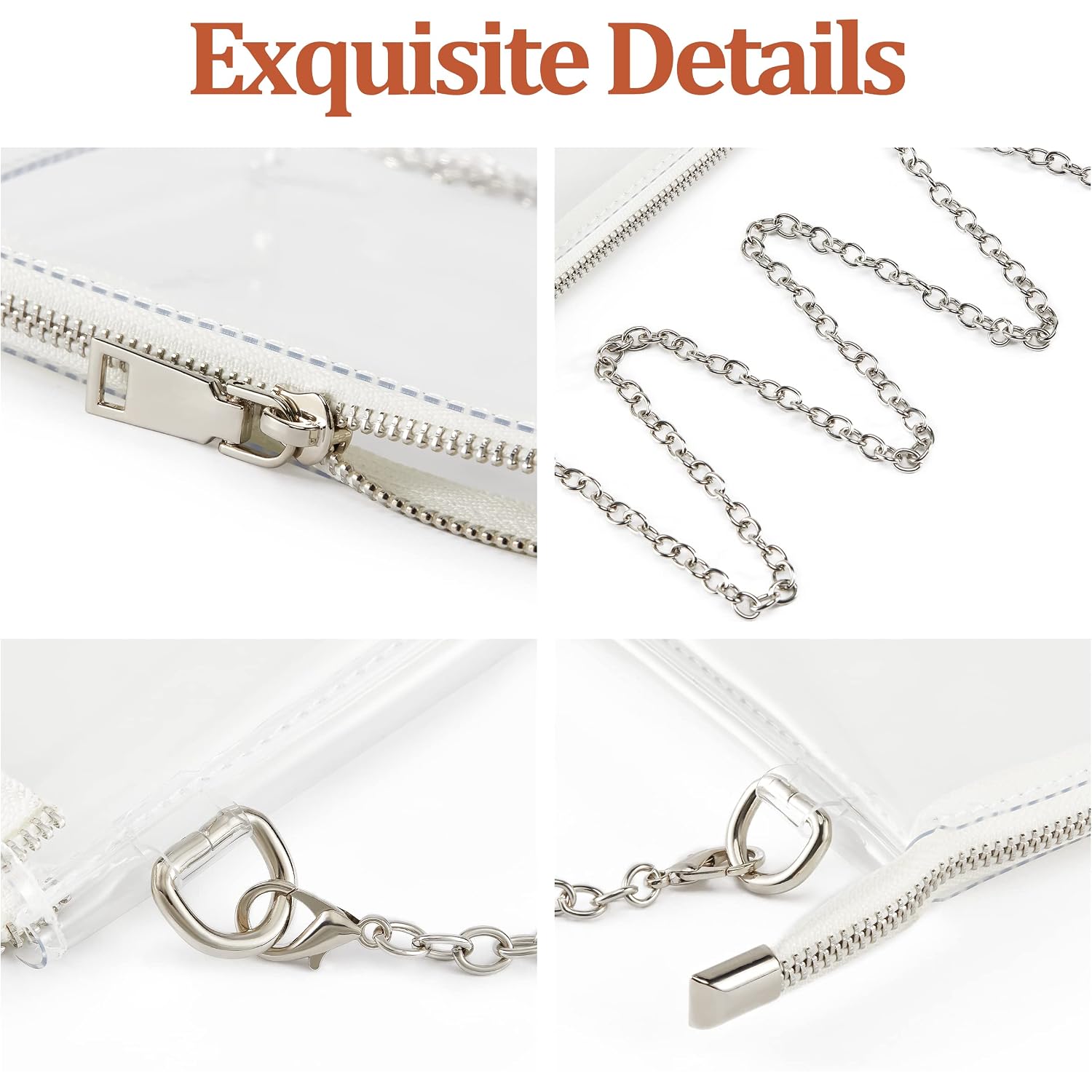 Clear Bag Stadium Approved: Suit For Quick Security Check - Small Transparent Purse For Women